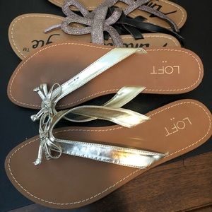 Loft and American Eagle Sandals 2 pairs size 10